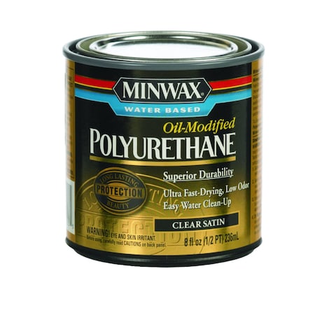 Minwax Water Based Oil-Modified Polyurethane Transparent Satin Clear Water-Based Latex Oil-Modified 230254444